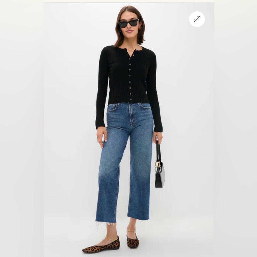 Alex Mill Black Ribbed Button-Up Cardigan — image 3 of 7